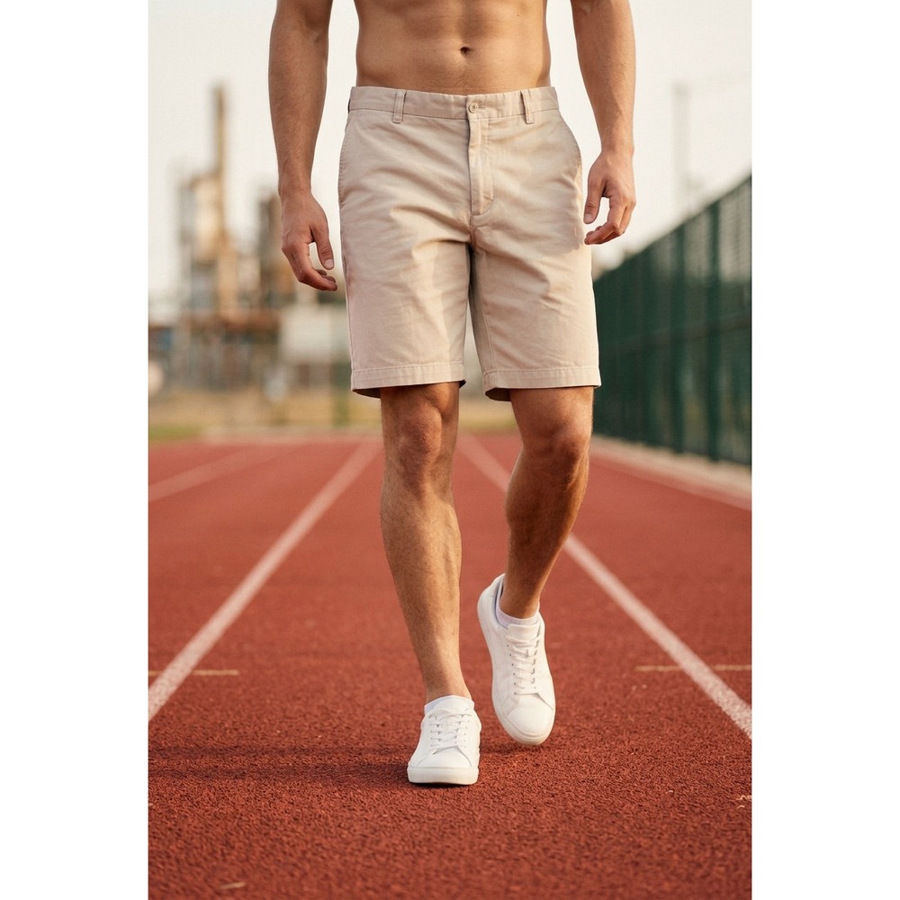 Nike Golf Fit Dry Tan Khaki Performance Shorts Mens 34 Athletic Preppy Old Money